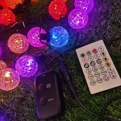 China Fairy Lights Garden Tuya G40 LED Decorative Smart Lichterkette Fairy Lights Outdoor String Lights APP With Remote Control for sale