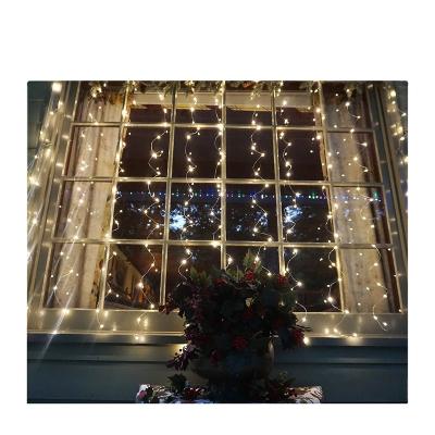 China Fairy Lights 300 Led Lux ​​Plug US Para Fiestas Led Cortinas Led Window Curtain String Fairy Light Curtain for sale