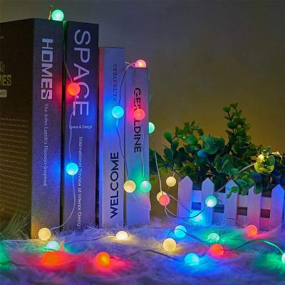 China String Light Party Wedding Lights Christmas Birthday Decorations Glitter Milky Balls Outdoor Multi Colorful Light String Battery Box for sale