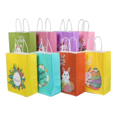 China Wholesale Recyclable Bunny Ear Paper Candy Sweet Easter Treat Bag Party Decoration Gift for sale