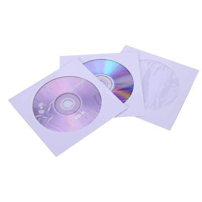 China Recycled Materials Printing Cardboard Round Paper Wraps CD DVD Covers Sleeves Case Holder With Window for sale