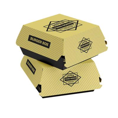 China Eco Friendly Disposable Reusable Fast Food Hamburger Hamburger Box Takeout Paper Packaging Packaging for sale