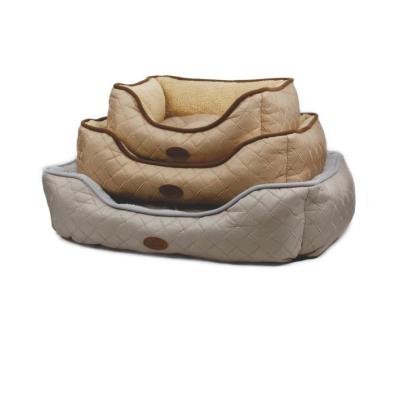 China New Viable Warm Thick Soft Quilting Fabric Fleece Pet Beds , Luxury Fleece Dog Beds for sale