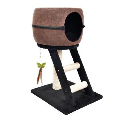 China Petstarguarantee sustainable the quality price Cat Trees Cat Condo House Handmade Furniture Tower for sale