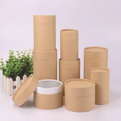 China Custom Recycled Materials Display Kraft Cardboard Glass Bottle Gift Box Lips Annotate Round Tube Boxes Box for sale