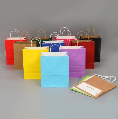 China Recyclable Custom Printing Christmas Paper Shopping Bag Craft Small Brown Craft Paper Bag for sale