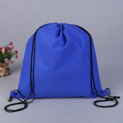 China Custom Laminated Dust Bag Handled Wine Bottles Carry Reusable Cloth Nonwoven Bag Navy Blue for sale