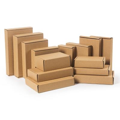 China Recycled Materials IN Stock Contract Box Recycled Corrugated Brown Kraft Paper Mailer Mailer Box for sale