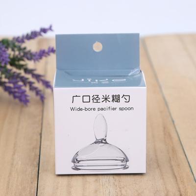 China Baby Supply New Design Disposable Pacifier Cheap Foldable Packaging Paper Box With Hanger for sale