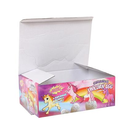 China Disposable Foldable Printing Storage Cardboard Box Colorful Kids Toy Display Gift Packaging Paper Box for sale