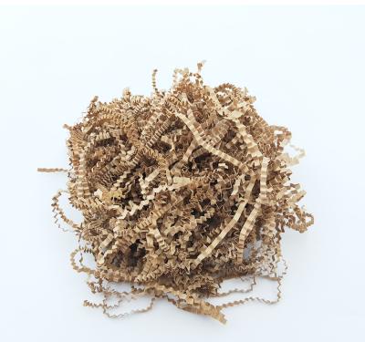 China Supply Gift Box Filler Brown Kraft Tissue Moisture Proof Decorative Crease Shredded Paper for sale