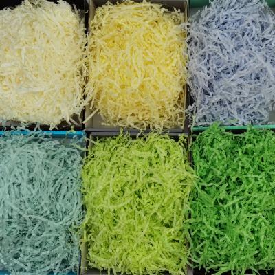 China Low Moq Supply Moisture Proof Wrapping Gift Colorful Crinkle Tissue Shredded Wrapping Paper for sale