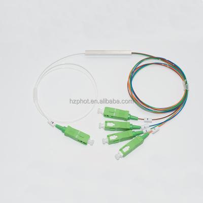 China Telecom SC/APC Connector 1x4 Fiber Optic PLC Splitter / Coupler for sale