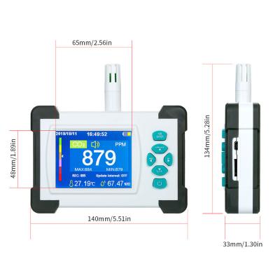 China High Quality Portable CO2 Detector Air CO2 Monitor with Temperature and Humidity PDF Work TL-2000D 140*134*33mm for sale