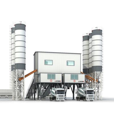 China Hzs100 Concrete Plant Volumetric Dust Batching Plant London for sale