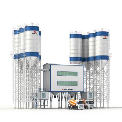 China Fully Automatic Plant Shandong Control 120 M3/hr New Stationary Concrete Batching Plant for sale