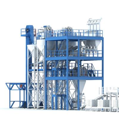 China Automatic Sand Making Equipment Station Stairs Type Dry Mortar Production Line for sale