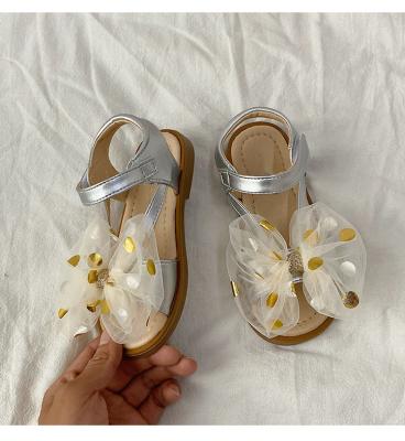 China Summer Fashion Kids Babies Bling Bowknot Breathable Princess Single Sandals Girl Sandals for Little Big Girl Shoes for sale