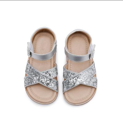 China Casual Flat Anti-odor Summer Fashion Children's Sequins Sandals Girls In Home Kids Shoes Baby Sandals for sale