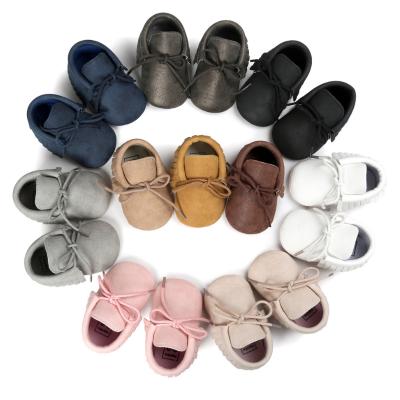 China Newborn Infant Walker Shoes Moccasins Toddler Soft Baby First Breathable Fringe Shoes for sale