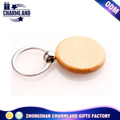 China Wooden Promotion Personalized Round Shape Wooden Key Ring For Schoolbag Name Gift (Free Engraving) for sale