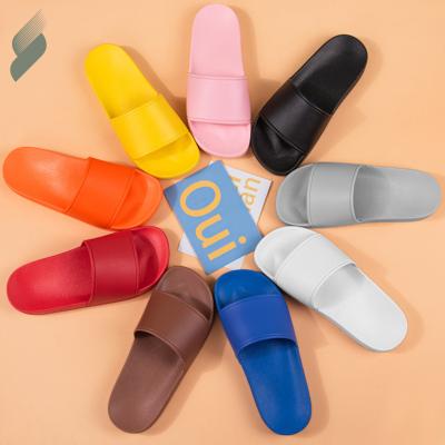 China 2021 anti-slip manufacturer wholesale Custom Logo Unisex Slippers Summer Fashion Flip Flops Indoor Rubber Shoes for sale