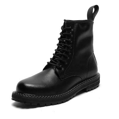 China Classic Fashionable 1460 Anti-Smell Genuine Leather Boots Lace Up 8 Eyelets Back Loop Sole Rubber Shoe Leather Boots for sale