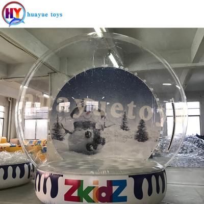 China Christmas Sales or Advertising Human Inner Bubble Tent Customized Inflatable Christmas Snow Globe/Snow Bubble Globe Tent for Christmas Decoration for sale