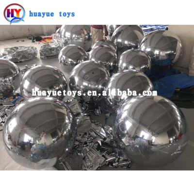 China Party Mirror Inflatable Ball Silver Miroor Balloon For Decoration Christmas Ornaments Inflatable Mirror Ball for sale