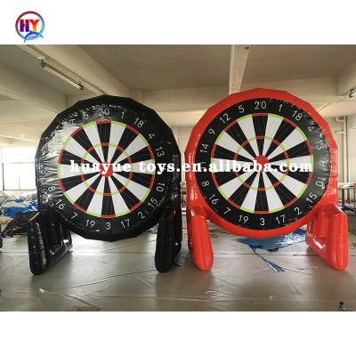 China Inflatable Game Outdoor Adult Interactive Fun Football Shooting Dart Board Inflatable Carnival Game for sale