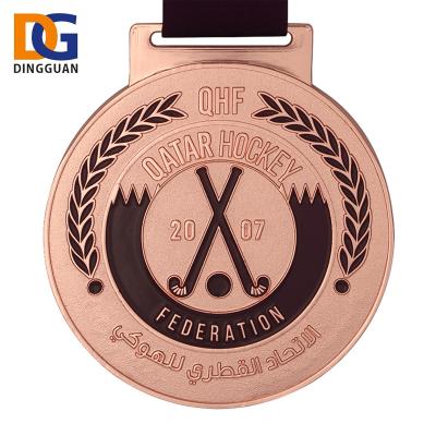 China China Qatar Hockey Federation Challenge Medal Custom Sports for sale