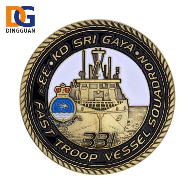 China Custom Cheap Hollow Metal Marine Challenge Coin from North America for sale