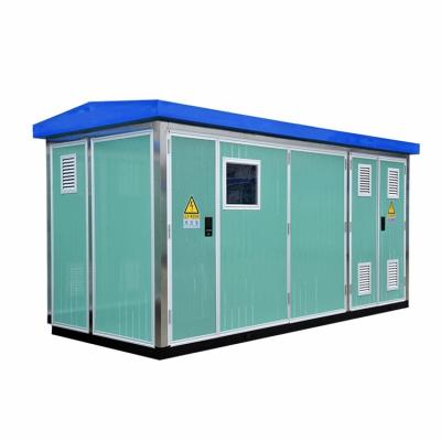 China Carbon steel + cold rolled steel plate Wholesale Price Switch Gear Electrical Instrument Prefabricated Box Type Substation Distribution System for sale