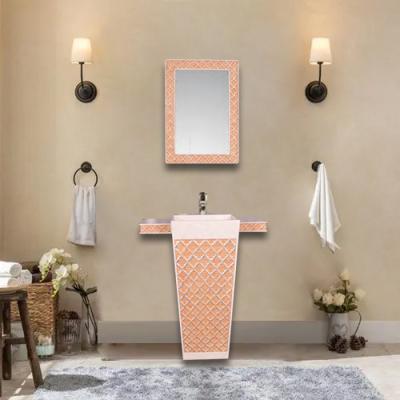 China Sink Hand Freestanding Washbasin Bathroom Sandstone Eco-Friendly Basin Unique Design Latest Products for sale