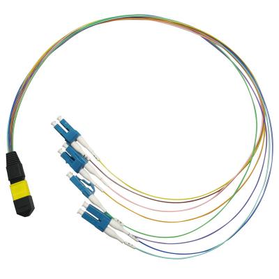 China FTTX 8 Core OS2 9/125 Fiber Optic Cable MTP-LC Singlemode Fiber Optic Patch Cord MTP/Female- LC Breakout Cables for sale