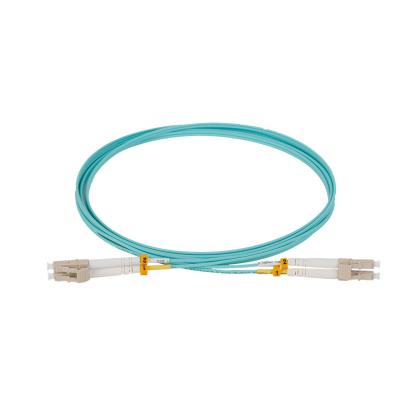 China FTTX 2.0mm 50/125 Multimode Duplex OM3 Fiber Optic Patch Cord LC/UPC to LC/UPC for sale