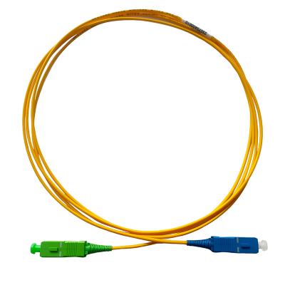 China FTTX 2.0mm 9 /125 SM SX Fiber Optic Patch Tie Down Miniboot Connector SC/APC-SC/UPC Fiber Cable for sale