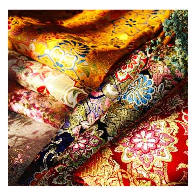 China Japan style fashion fabric brocade fabric Shrink-resistant jacquard fabric for kimono garment for sale