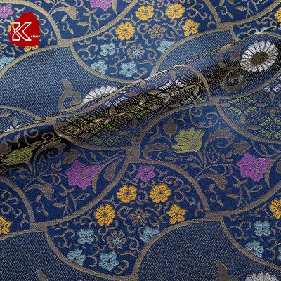 China New Coming Shrink-Resistant Floral Flower Brocade Fabric With Jacquard For Wedding Dress Cheongsam for sale