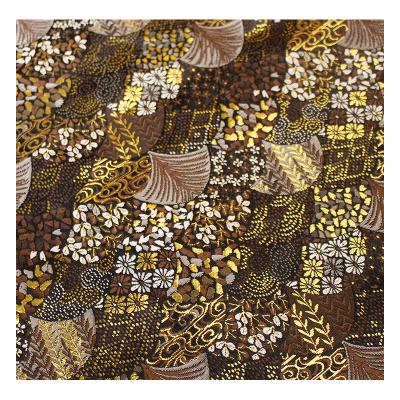 China Shrink-Resistant Japanese Fan Flower Fashion Fabric Jacquard Fabric Brocade Fabric For Kimono Garment for sale