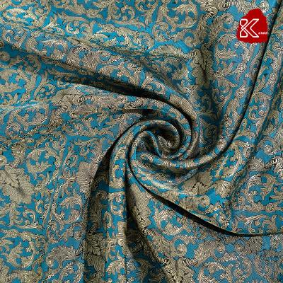 China Chinese style double faced pipa flower pattern brocade fabric is used for packing and clothing accessories for sale