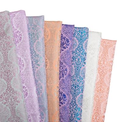 China Fashion Jacquard Polyester Brocade Shrink-Resistant Fabric For Maxi Dress for sale