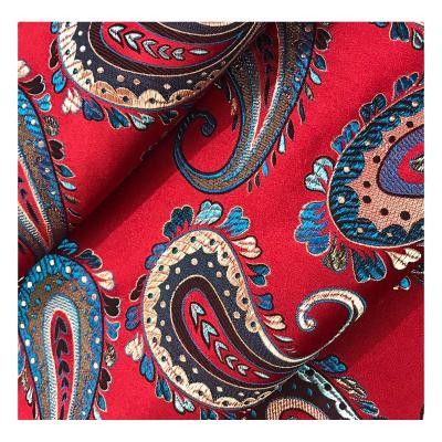 China Fashion Jacquard Polyester Brocade Shrink-Resistant Fabric For Maxi Dress for sale