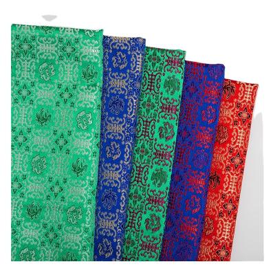 China Fashion Jacquard Polyester Brocade Shrink-Resistant Fabric For Maxi Dress for sale