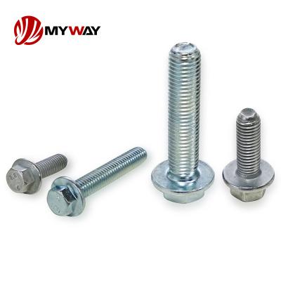 China Industry Wholesale Custom Hex Head Flange Bolt Galvanized 8.8 Grade Stainless Steel Carbon Steel Tire Bolts Hex Flange Bolt for sale