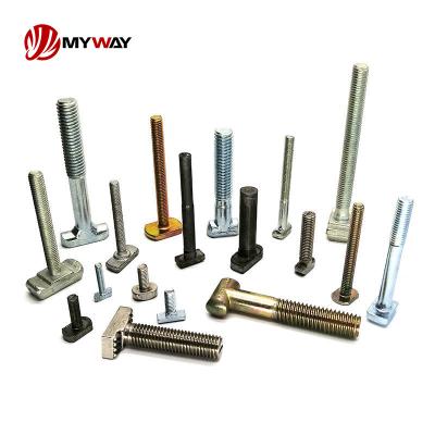 China Stainless steel Bolts Stainless Steel Hammer Head T Shaped Head M8*20 M8*25 T Slot M6 Galvanized Bolt And Nut Square Head Bolts for sale