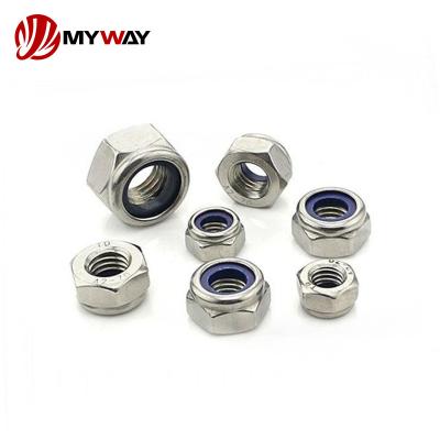 China Heavy Industry Hexagon Screw Bolt And Nut 304 Stainless Steel All Metal Carbon Steel Nylon Insert Hex Lock Nut Gb6184/Din980 Hex Lock Nut for sale