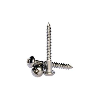 China Flat Factory Screw Stainless Steel Wood 304 316 Cross Countersunk Head Wood Screw Phillips round head wood screws DIN 7986 for sale