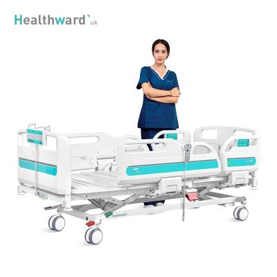 China Commercial Professional Furniture Y8y8c Healthward 5 Function Patient Medical Bed Used Foldable Adjustable Electric ICU Hospital Beds Price for sale