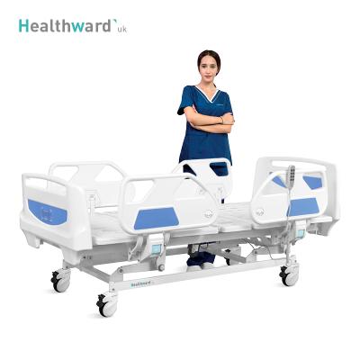 China Commercial Professional Medical Furniture B6e Healthward ICU Patient Bed Used 3 Function Adjustable Electric Hospital Bed Manufacturers for sale